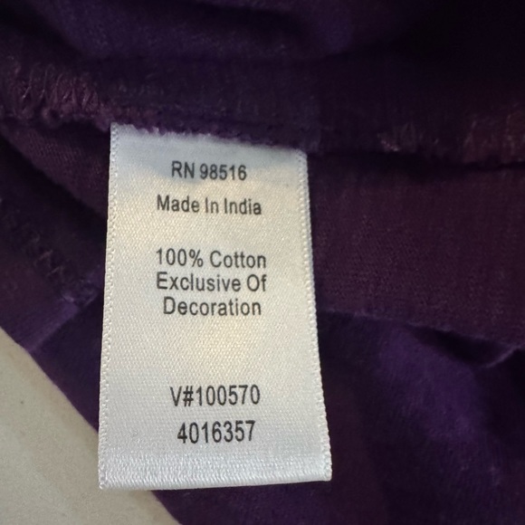 Coldwater Creek Purple Sequence Embellished 3/4 Sleeve Tunic Size 1X - Picture 8 of 9